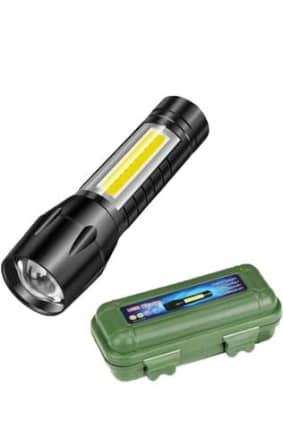 Torch Light Mini Waterproof Portable LED COB Flashlight USB Rechargeable 3 Modes Light Flashlight