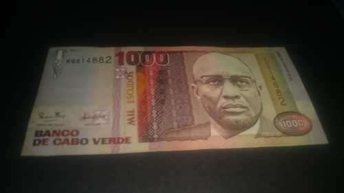 1000 Banco De Cabo Verde Serial Number KQ214882 1989