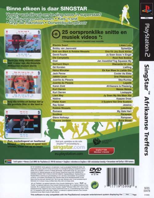 Singstar Afrikaanse Treffers Playstation 2 game