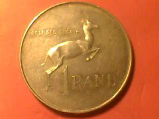 Silver One Rand Coin 1966 Afrikaans Jan van Riebeeck on Back