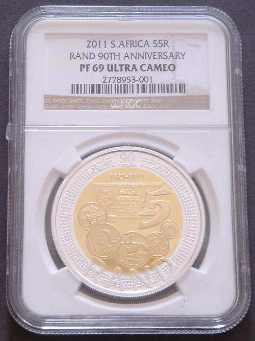 2011 SARB 90TH ANNIVERSARY R5 **NGC PF69 ULTRA CAMEO** @R1 START