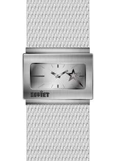Soviet Ladies Silver Mesh Bracelet Square Dial Wrist Watch