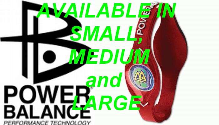 Power Balance MEDIUM (19cm) Red/White wording-AUTHENTIC PRODUCT in Original Packaging