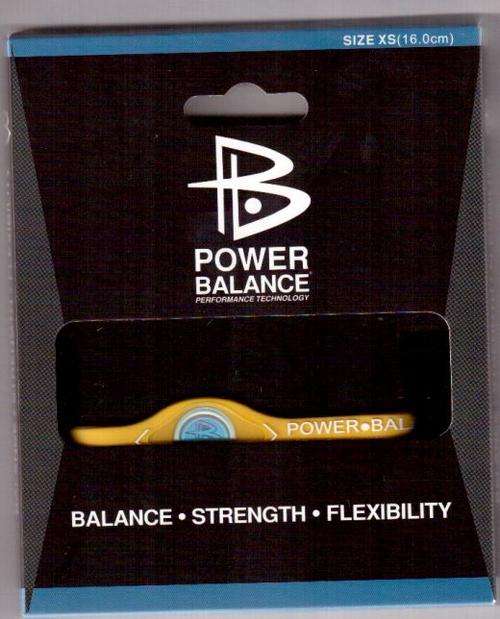 Power Balance XS-16.0cm YELLOW/White wording in Original Packaging