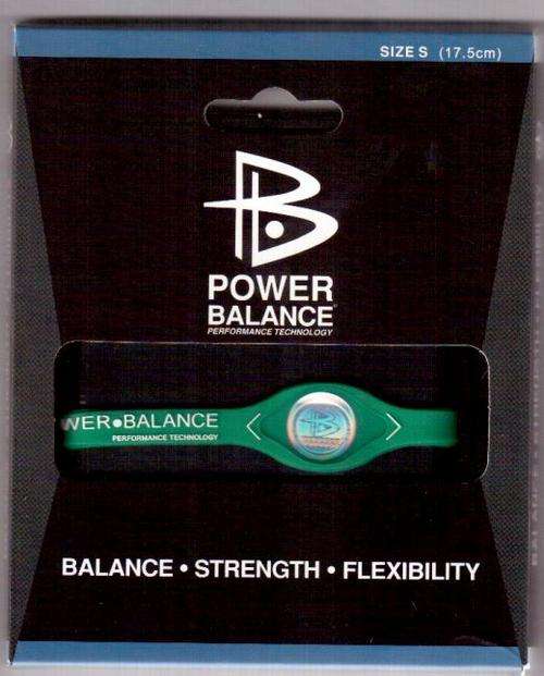 Power Balance S-17.5cm GREEN/White wording in Original Packaging