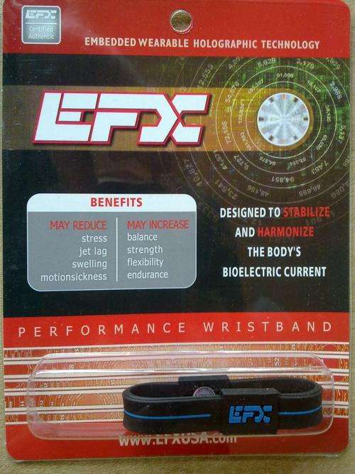 U choose the SIZE as per listing Black/Blue EFX Performance Holograms Wristband's