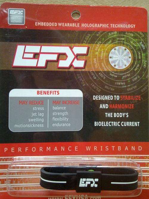U choose the SIZE as per listing Black/White EFX Performance Holograms Wristband's