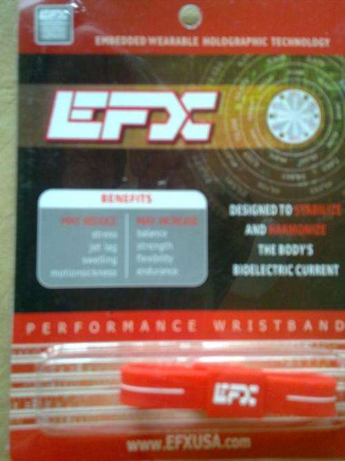 U choose the SIZE as per listing Red/White EFX Performance Holograms Wristband's