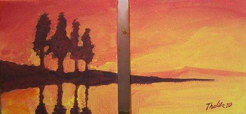 Beautiful Thalita Cronje Original Diptych. Low start!