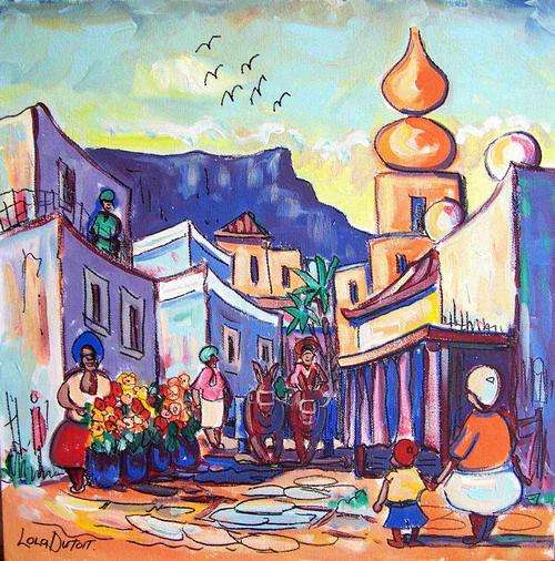 Lovely Lola Du Toit original of DISTRICT SIX 50x50cm. Low opening!!