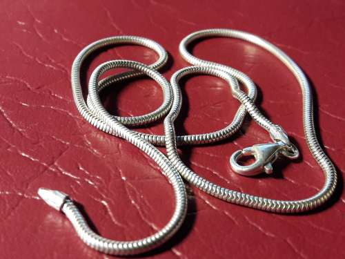 SOLID STERLING SILVER SNAKE NECKLACE CHAIN