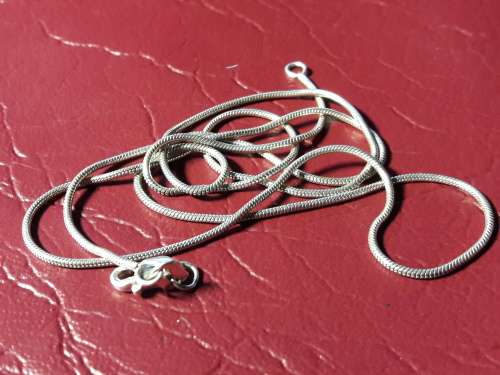 SOLID STERLING SILVER SNAKE NECKLACE CHAIN