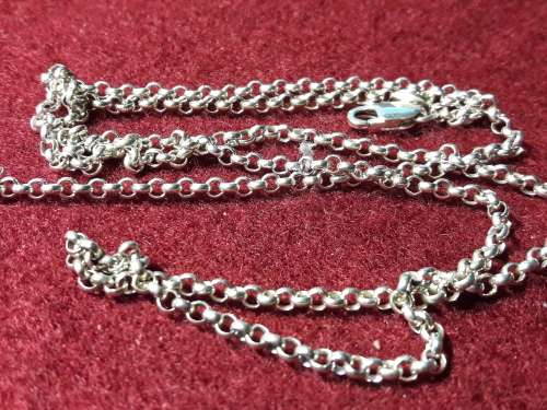 SOLID STERLING SILVER NECKLACE WITH ITALIAN CLASP