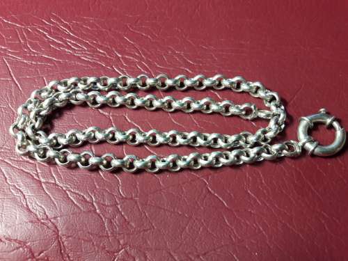 LOVELY STERLING SILVER BELCHER CHAIN IN EXCELLENT CONDITION
