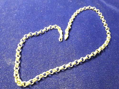 LOVELY GENUINE STERLING SILVER BELCHER CHAIN WITH ITALIAN CLASP IN EXCELLENT CONDITION