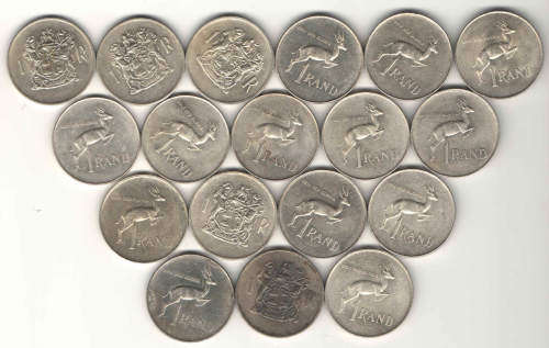 18 x SILVER R1 [AU TO UNC] BID PER COIN