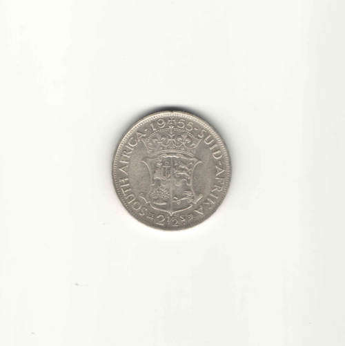 1955 SA UNION 2 1/2 SHILLINGS [HALF CROWN] - As per scan
