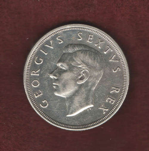 1948 South Africa 5 SHILLINGS [CROWN] Silver