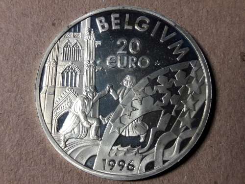 Belgium Sterling Silver 20 Euro 1996 PROOF [22,85 g]