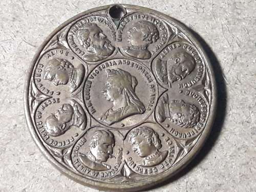 A medalet,  Issued 1894-1895, H.M. QUEEN VICTORIA AND EMPRESS OF INDIA [Scares]