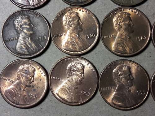 A LOT OF 20 USA  1 CENT [AU to UNC]