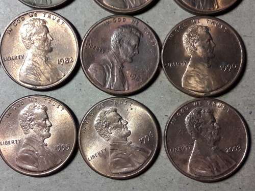 A LOT OF 20 USA  1 CENT [AU to UNC]