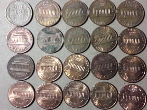 A LOT OF 20 USA  1 CENT [AU to UNC]