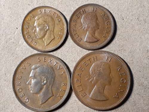 4 x SA UNION COINS ALL UNCIRCULATED