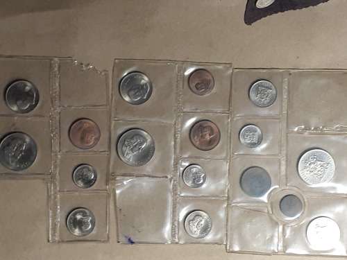 1975, 1967 [A] and 1967 [E] incomplete UNCIRCULATED MINT PACKs