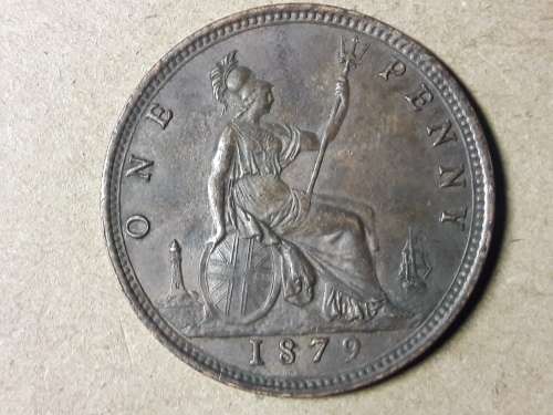 1879 BRITISH 1 Penny - Victoria 2nd portrait