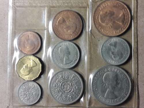 1953 BRITISH MINT PACK 9 UNCIRCULATED COINS