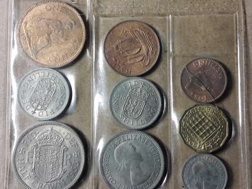 1953 BRITISH MINT PACK 9 UNCIRCULATED COINS