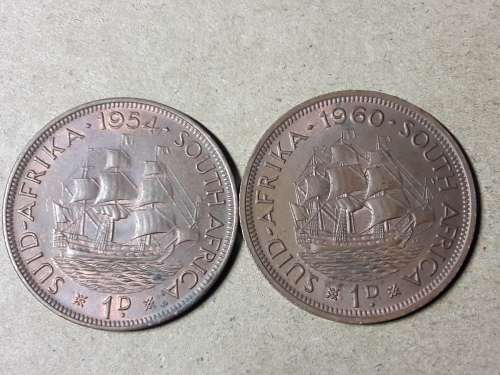 2 x SA UNION PENNY's [UNC]