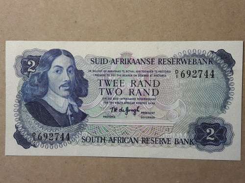 1 x RSA - TW DE JONGH - R2 NOTE - IN UNCIRCULATED CONDITION