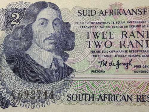 1 x RSA - TW DE JONGH - R2 NOTE - IN UNCIRCULATED CONDITION