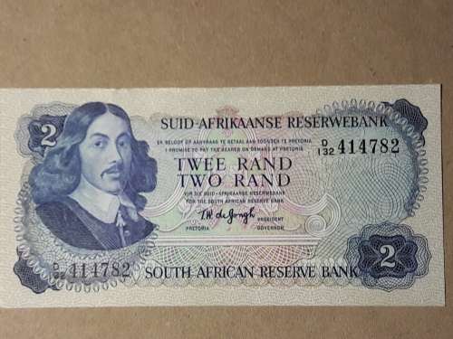 1 x RSA - TW DE JONGH - R2 NOTE - IN UNCIRCULATED CONDITION