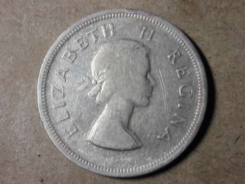 1957 SA UNION SILVER 2.5 SHILLINGS