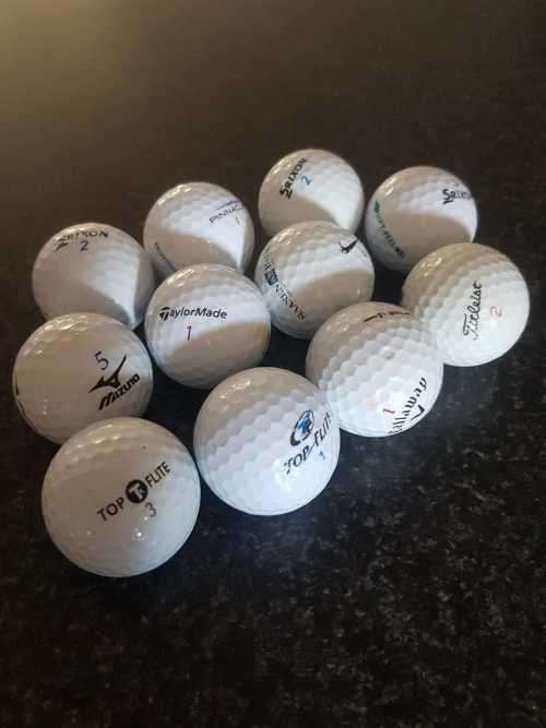 ASSORTED LOT OF 11  GHOLF BALLS as good as new. [Please support this initiative]