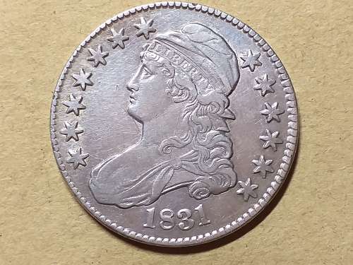 1831 USA SILVER 50 Cents / ½ Dollar "Capped Bust Half Dollar"