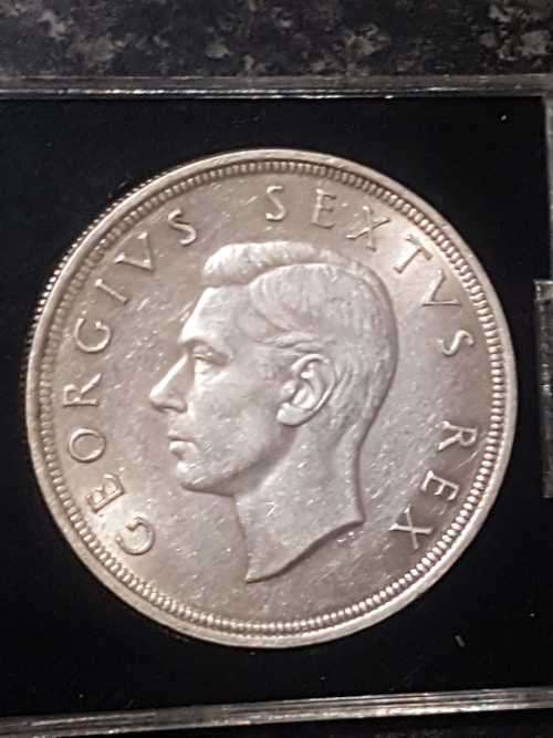1951 SA UNION SILVER 5 SHILLINGS