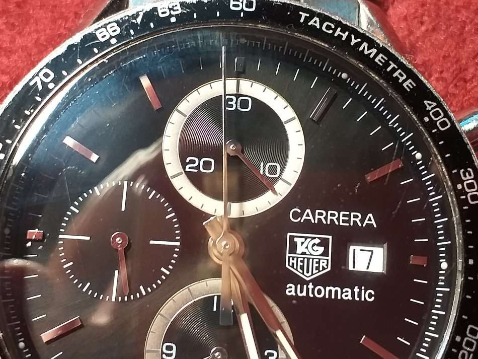 TAG HEUER CARRERA AUTOMATIC WITH ORIGINAL STRAP IN GOOD WORKING ORDER