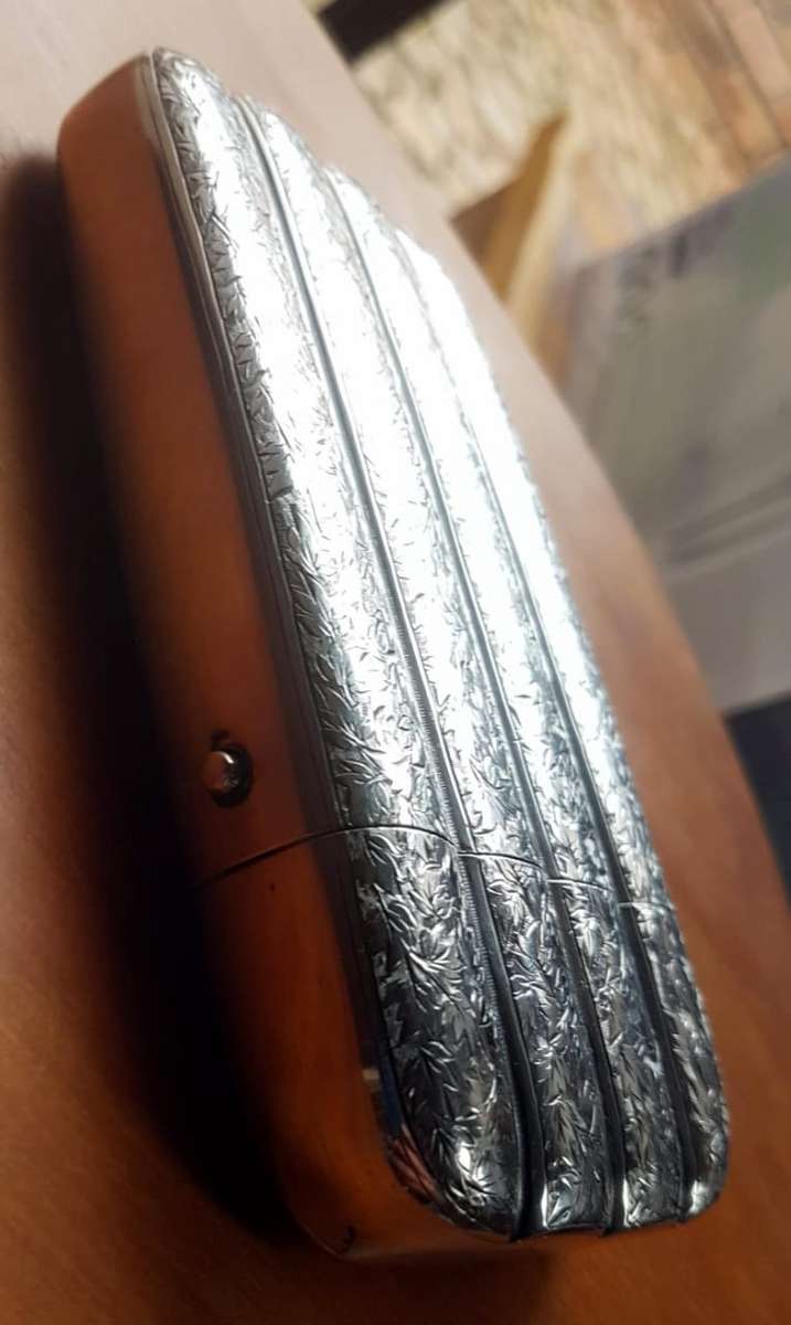 1889 BIRMINGHAM STERLING SILVER CIGAR HOLDER IN EXCELLENT CONDITION