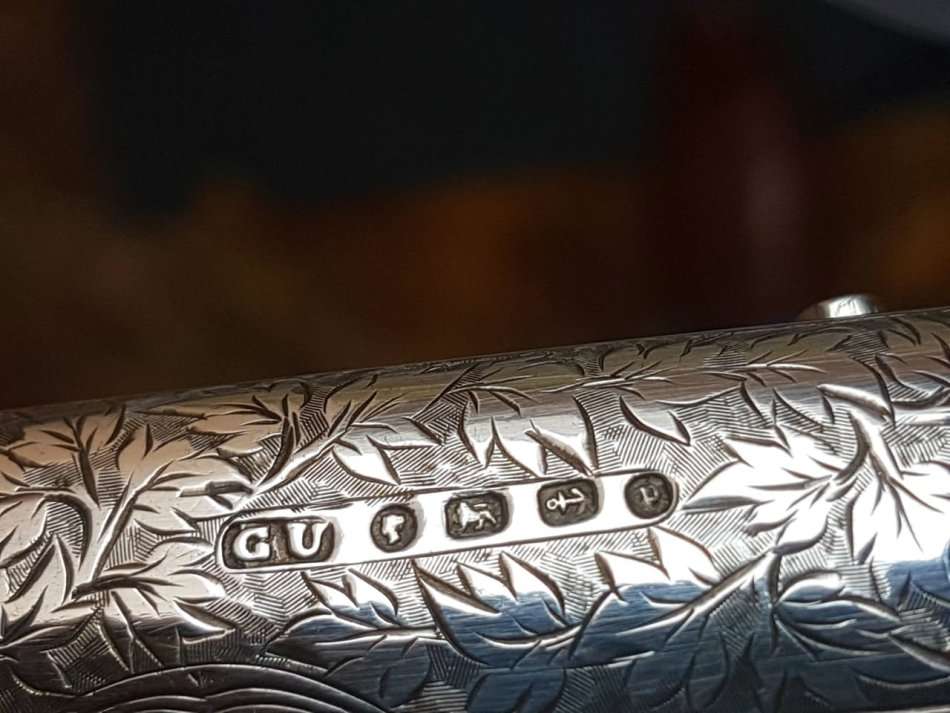 1889 BIRMINGHAM STERLING SILVER CIGAR HOLDER IN EXCELLENT CONDITION