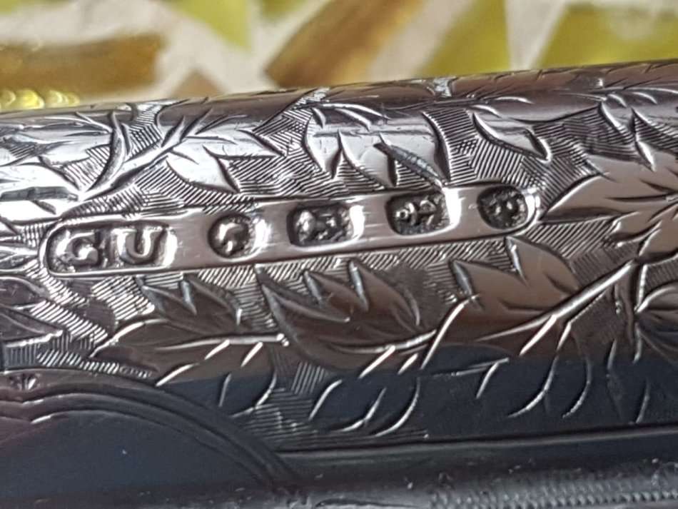 1889 BIRMINGHAM STERLING SILVER CIGAR HOLDER IN EXCELLENT CONDITION