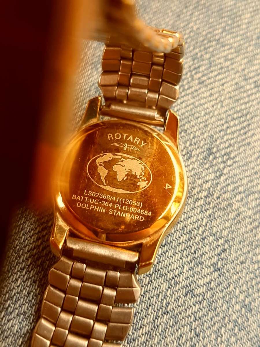 LOVELY GENUINE ROTARY WOMEN'S WATCH WITH MOTHER OF PEARL FACE WITH NEW BATTERY EXCELLENT CONDITION