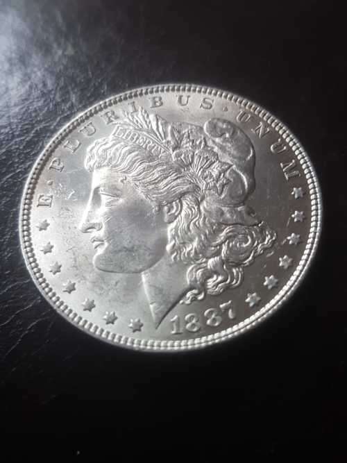 1887 USA SILVER 1 Dollar "Morgan Dollar" [UNC]