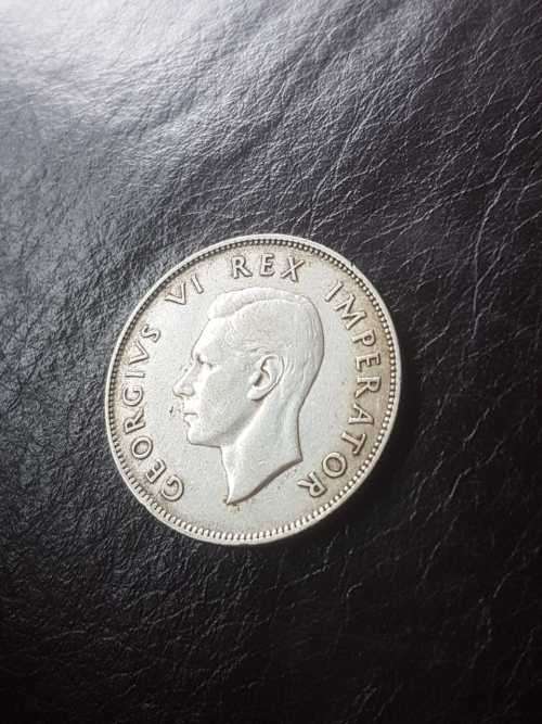 1942 SA UNION SILVER HALF CROWN