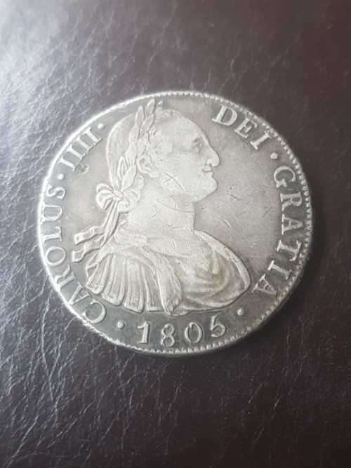 1805 MEXICO SILVER 8 Reales - Carlos IV