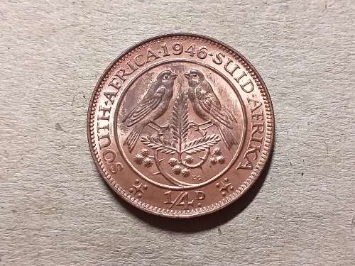 1946 SA UNION ¼ Penny - George VI [MINT STATE]