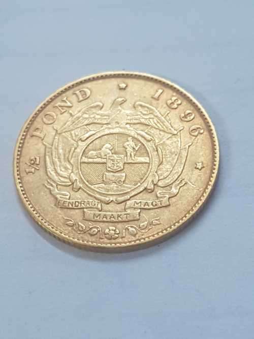1896 ZAR GOLD HALFPOND